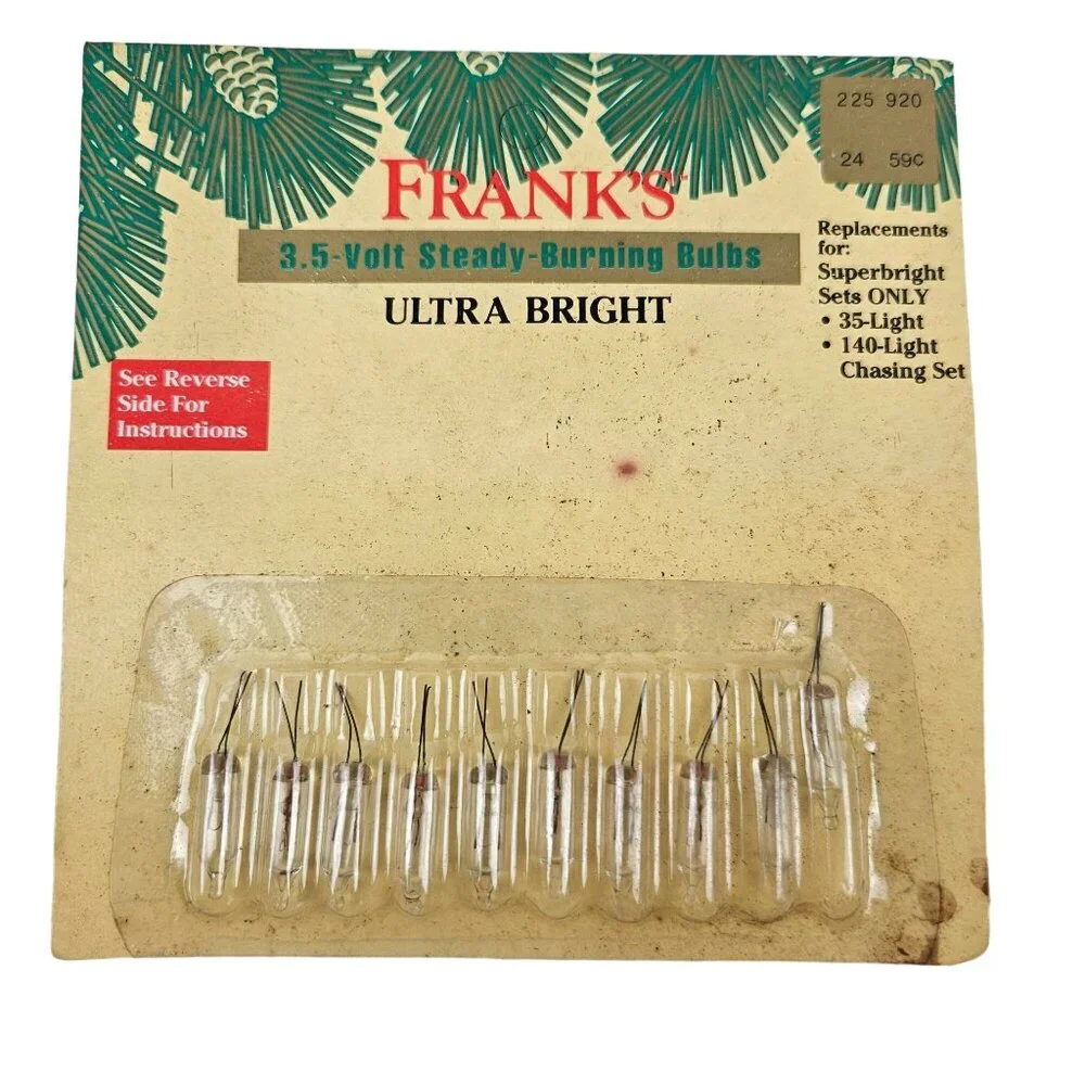 Franks Ultra Bright Steady Burning Bulbs 2.5V 3.5V for Superbright Sets Vintage